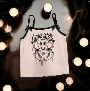 Pink Graphic Bow-Trimmed Cami